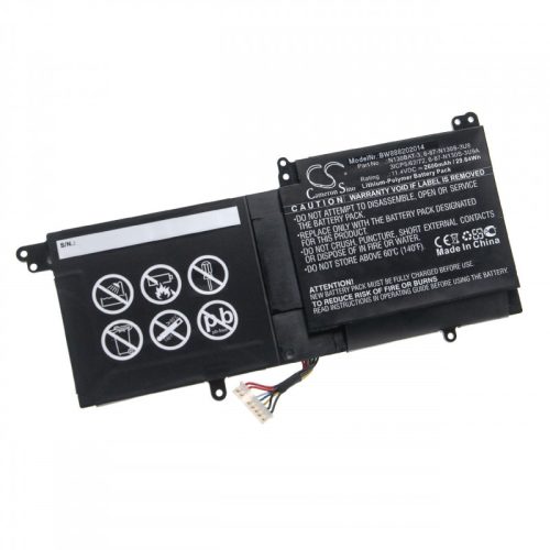 Tuxedo Galago Pro 2 készülékhez laptop akkumulátor (10.8V, 2600mAh / 56.16Wh) - Utángyártott