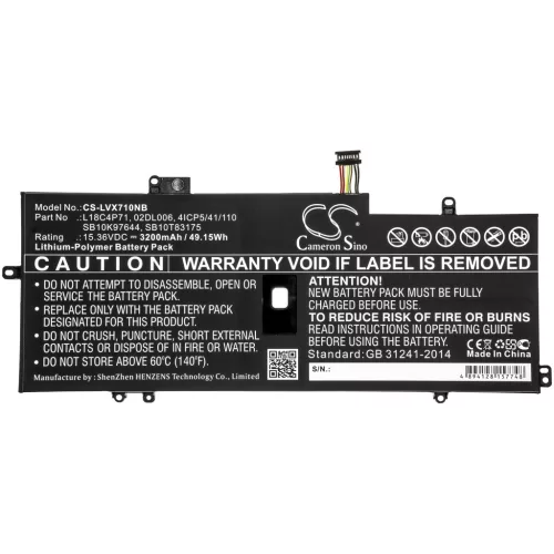 Lenovo ThinkPad X1 Carbon 7. készülékhez laptop akkumulátor (15.36V, 3200mAh / 49.15Wh) - Utángyártott