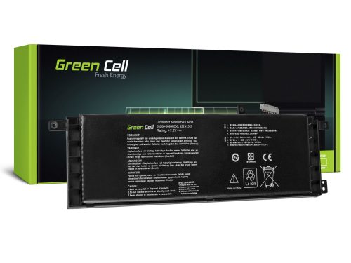 Asus A453, A453M készülékekhez laptop akkumulátor (Fekete, Li-Polymer, 3800mAh, 7.2V) - Utángyártott