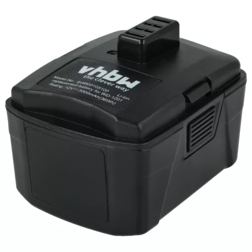 Ryobi BID-1201 készülékhez szerszámgép akkumulátor (12V, 3000mAh / 36Wh, Lithium-Ion) - Utángyártott