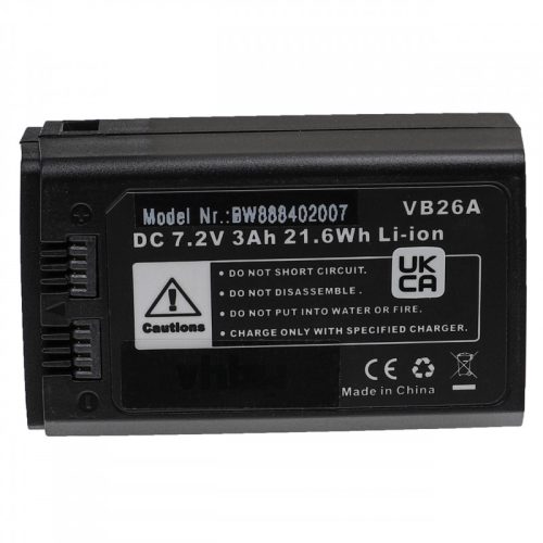 Godox V1, V1-C, V1-F készülékekhez vaku akkumulátor (7.2V, 3000mAh / 21.6Wh, Lithium-Ion) - Utángyártott