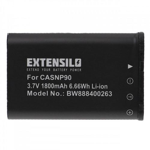 Casio Exilim EX-FH100 készülékhez kamera akkumulátor (3.7V, 1800mAh / 6.66Wh, Lithium-Ion) - Utángyártott