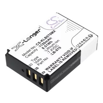   Kodak Pixpro AZ651 készülékhez kamera akkumulátor (7.4V, 1150mAh / 8.51Wh, Lithium-Ion) - Utángyártott