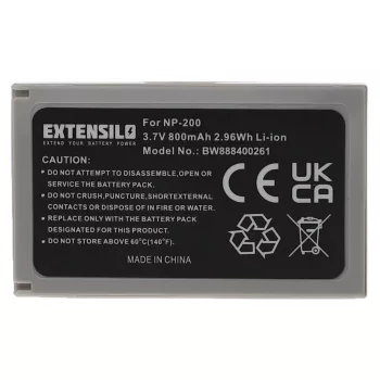   Minolta Dimage X, Xg készülékekhez kamera akkumulátor (3.7V, 800mAh / 2.96Wh, Lithium-Ion) - Utángyártott