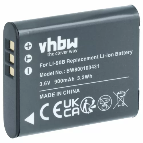Olympus DS-2600 készülékhez kamera akkumulátor (3.6V, 900mAh / 3.24Wh, Lithium-Ion) - Utángyártott
