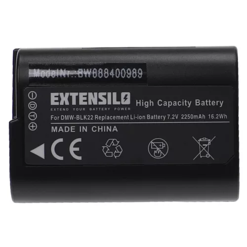 Panasonic Lumix DC-S5 készülékhez kamera akkumulátor (7.2V, 2250mAh / 16.2Wh, Lithium-Ion) - Utángyártott
