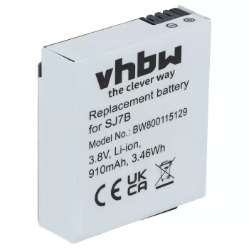   Sjcam SJ7 Star készülékhez kamera akkumulátor (3.8V, 910mAh / 3.46Wh, Lithium-Ion) - Utángyártott