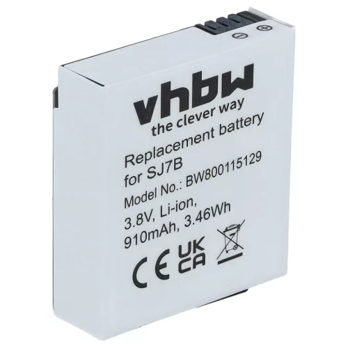 Sjcam SJ7 Star készülékhez kamera akkumulátor (3.8V, 910mAh / 3.46Wh, Lithium-Ion) - Utángyártott
