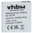 Sjcam SJ7 Star készülékhez kamera akkumulátor (3.8V, 910mAh / 3.46Wh, Lithium-Ion) - Utángyártott