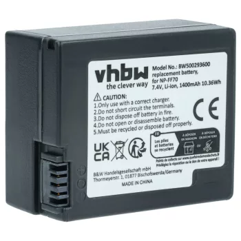   Sony DCR-HC1000 készülékhez kamera akkumulátor (7.2V, 1400mAh / 10.08Wh, Lithium-Ion) - Utángyártott
