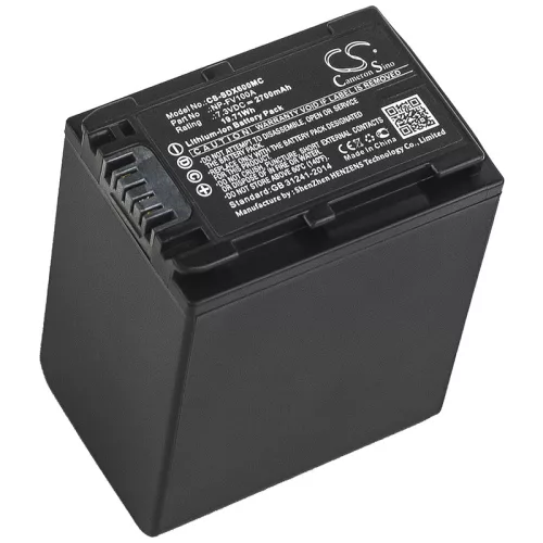 Sony FDR-AX33 készülékhez kamera akkumulátor (7.3V, 2700mAh / 19.71Wh, Lithium-Ion) - Utángyártott