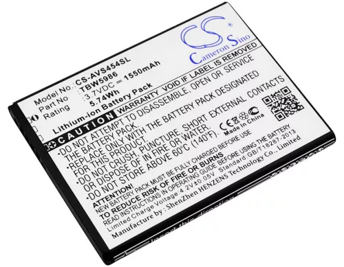 Archos 45 Helium 4G készülékhez mobiltelefon akkumulátor (3.7V, 1550mAh / 5.74Wh, Lithium-Ion) - Utángyártott