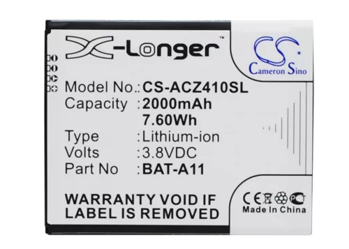 Acer Liquid M330 készülékhez mobiltelefon akkumulátor (3.8V, 2000mAh / 7.6Wh, Lithium-Ion) - Utángyártott