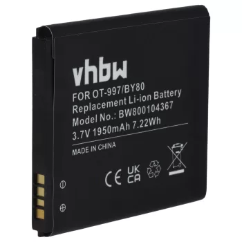   Alcatel / TLC MW40 készülékhez mobiltelefon akkumulátor (3.7V, 1950mAh / 7.22Wh, Lithium-Ion) - Utángyártott