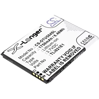   Alcatel OT-5047U készülékhez mobiltelefon akkumulátor (3.7V, 1750mAh / 6.48Wh, Lithium-Ion) - Utángyártott