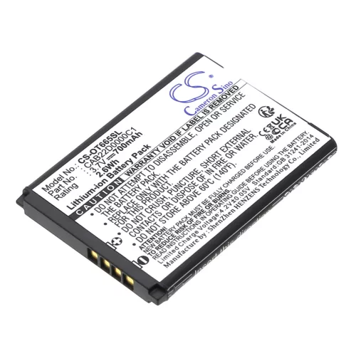 Alcatel One Touch OT-2010 készülékhez mobiltelefon akkumulátor (3.7V, 700mAh / 2.59Wh, Lithium-Ion) - Utángyártott