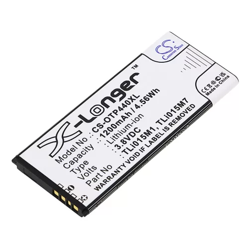 Alcatel One Touch OT-4034 készülékhez mobiltelefon akkumulátor (3.8V, 1200mAh / 4.56Wh, Lithium-Ion) - Utángyártott