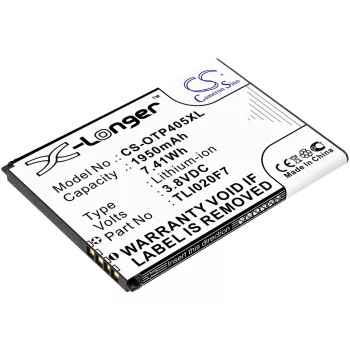   Alcatel One Touch 4 5.0 készülékhez mobiltelefon akkumulátor (3.8V, 1950mAh / 7.41Wh, Lithium-Ion) - Utángyártott
