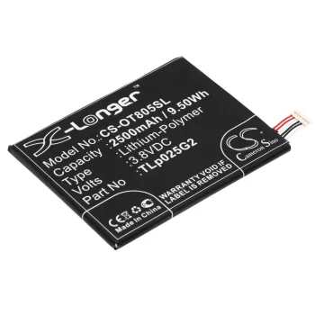   Alcatel One Touch OT-8050D készülékhez mobiltelefon akkumulátor (3.8V, 2500mAh / 9.5Wh, Li-Polymer) - Utángyártott