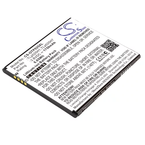 Alcatel One Touch OT-5051 készülékhez mobiltelefon akkumulátor (3.8V, 1750mAh / 6.65Wh, Lithium-Ion) - Utángyártott