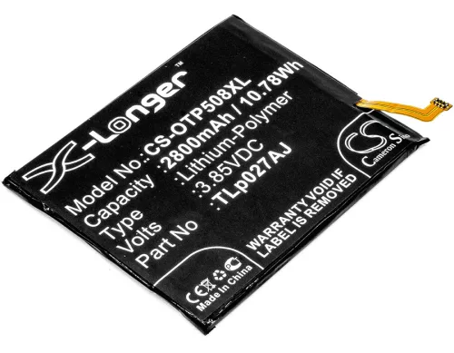 Alcatel A5 5085G készülékhez mobiltelefon akkumulátor (3.85V, 2800mAh / 10.78Wh, Li-Polymer) - Utángyártott