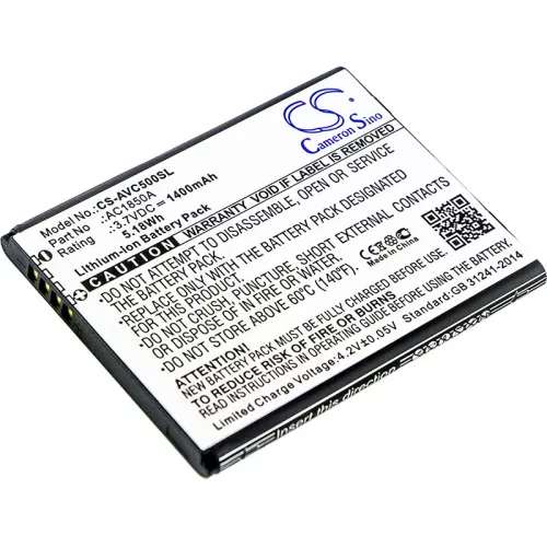 Archos 50c Neon készülékhez mobiltelefon akkumulátor (3.7V, 1400mAh / 5.18Wh, Lithium-Ion) - Utángyártott