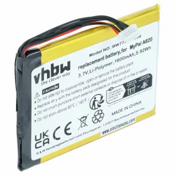  Asus MyPal A620 készülékhez mobiltelefon akkumulátor (3.7V, 1500mAh / 5.55Wh, Li-Polymer) - Utángyártott