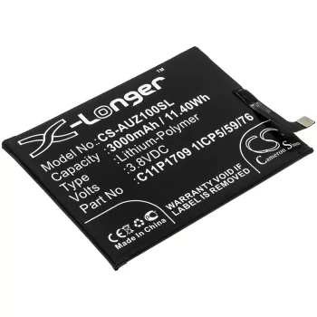   Asus ZenFone Live L1 készülékhez mobiltelefon akkumulátor (3.8V, 3000mAh / 11.4Wh, Li-Polymer) - Utángyártott