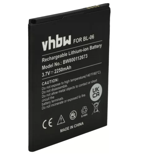 ThL T6 készülékhez mobiltelefon akkumulátor (3.7V, 2250mAh / 8.33Wh, Lithium-Ion) - Utángyártott