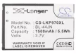 LG AS680 készülékhez mobiltelefon akkumulátor (3.7V, 1500mAh / 5.55Wh, Lithium-Ion) - Utángyártott