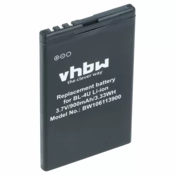   Nokia 301 készülékhez mobiltelefon akkumulátor (3.7V, 900mAh / 3.33Wh, Lithium-Ion) - Utángyártott