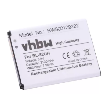   LG D280N készülékhez mobiltelefon akkumulátor (3.8V, 2100mAh / 7.98Wh, Lithium-Ion) - Utángyártott
