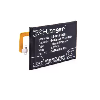   Blackberry BBB100-1 készülékhez mobiltelefon akkumulátor (3.85V, 3400mAh / 13.09Wh, Li-Polymer) - Utángyártott
