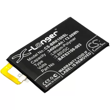   Blackberry BBB100-1 készülékhez mobiltelefon akkumulátor (3.85V, 3400mAh / 13.09Wh, Li-Polymer) - Utángyártott