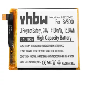   Blackview BV8000 készülékhez mobiltelefon akkumulátor (3.8V, 4180mAh / 4.18Wh, Li-Polymer) - Utángyártott