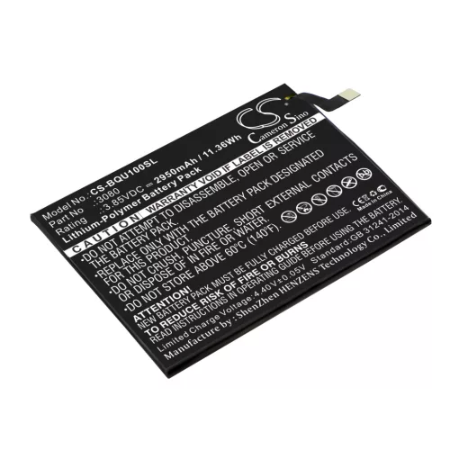 BQ Aquaris U Plus készülékhez mobiltelefon akkumulátor (3.85V, 2950mAh / 11.36Wh, Li-Polymer) - Utángyártott