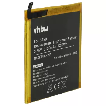   BQ Aquaris M5 készülékhez mobiltelefon akkumulátor (3.85V, 3120mAh / 12.01Wh, Li-Polymer) - Utángyártott