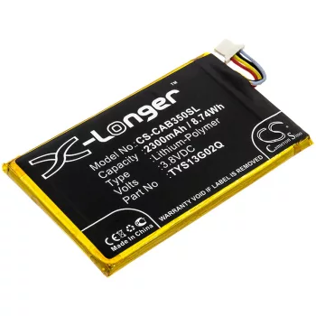   Caterpillar B35 készülékhez mobiltelefon akkumulátor (3.8V, 2300mAh / 8.74Wh, Lithium-Ion) - Utángyártott