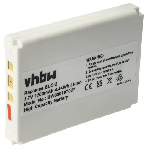 Nokia 1221 készülékhez mobiltelefon akkumulátor (3.7V, 1200mAh / 4.44Wh, Lithium-Ion) - Utángyártott