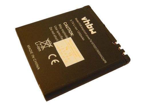 Amplicom PowerTel M6700L készülékhez mobiltelefon akkumulátor (3.7V, 1250mAh / 4.63Wh, Lithium-Ion) - Utángyártott