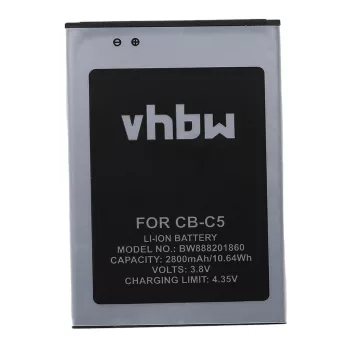   Cubot C5 készülékhez mobiltelefon akkumulátor (3.8V, 2800mAh / 10.64Wh, Lithium-Ion) - Utángyártott