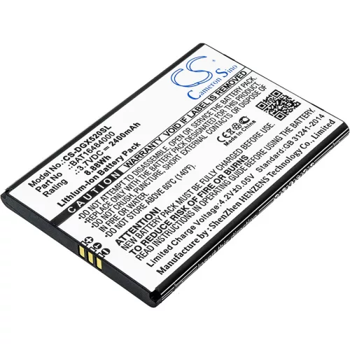 Doogee X5 Max Pro készülékhez mobiltelefon akkumulátor (3.7V, 2400mAh / 8.88Wh, Lithium-Ion) - Utángyártott