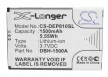 Doro 6379 készülékhez mobiltelefon akkumulátor (3.7V, 1500mAh / 5.55Wh, Lithium-Ion) - Utángyártott