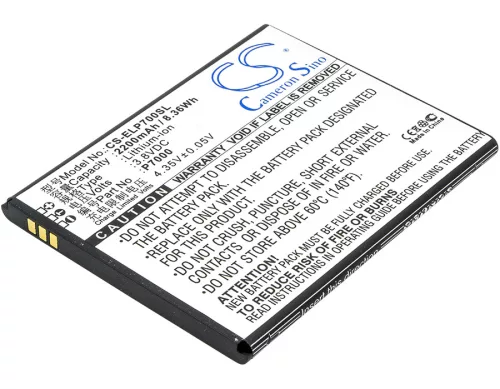 Elephone P7000 készülékhez mobiltelefon akkumulátor (3.8V, 2200mAh / 8.36Wh, Lithium-Ion) - Utángyártott