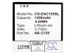 Emporia Telme C155 készülékhez mobiltelefon akkumulátor (3.7V, 1200mAh / 4.44Wh, Lithium-Ion) - Utángyártott