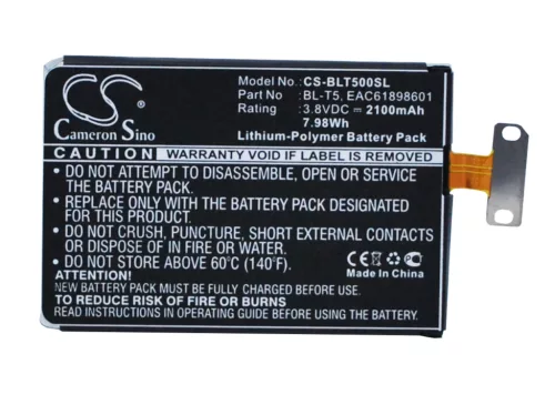 LG / Google Nexus 4 E960 készülékhez okostelefon akkumulátor (2100mAh, 3.8V, Li-Polymer) - Utángyártott
