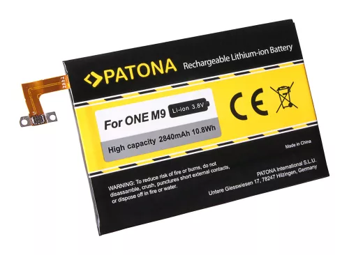 HTC ONE M9 készülékhez okostelefon akkumulátor (2840mAh, 3.8V, Li-Ion) - Utángyártott