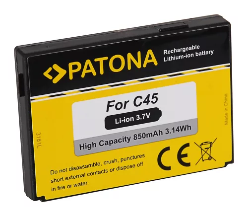 Siemens A50, C45, M50, MT50 készülékekhez okostelefon akkumulátor (850mAh, 3.7V, Li-Ion) - Utángyártott