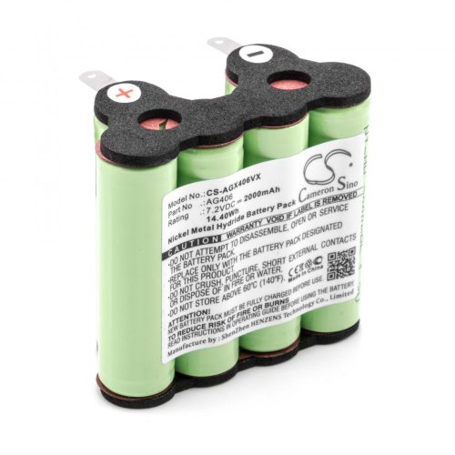 AEG / Electrolux AG406 készülékhez takarítógép akkumulátor (NiMh, 2000mAh / 14.4Wh, 7.2V) - Utángyártott