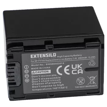   Sony DCR-DVD110E készülékhez fényképezőgép akkumulátor (Li-Ion, 2060mAh / 15.2Wh, 7.4V) - Utángyártott